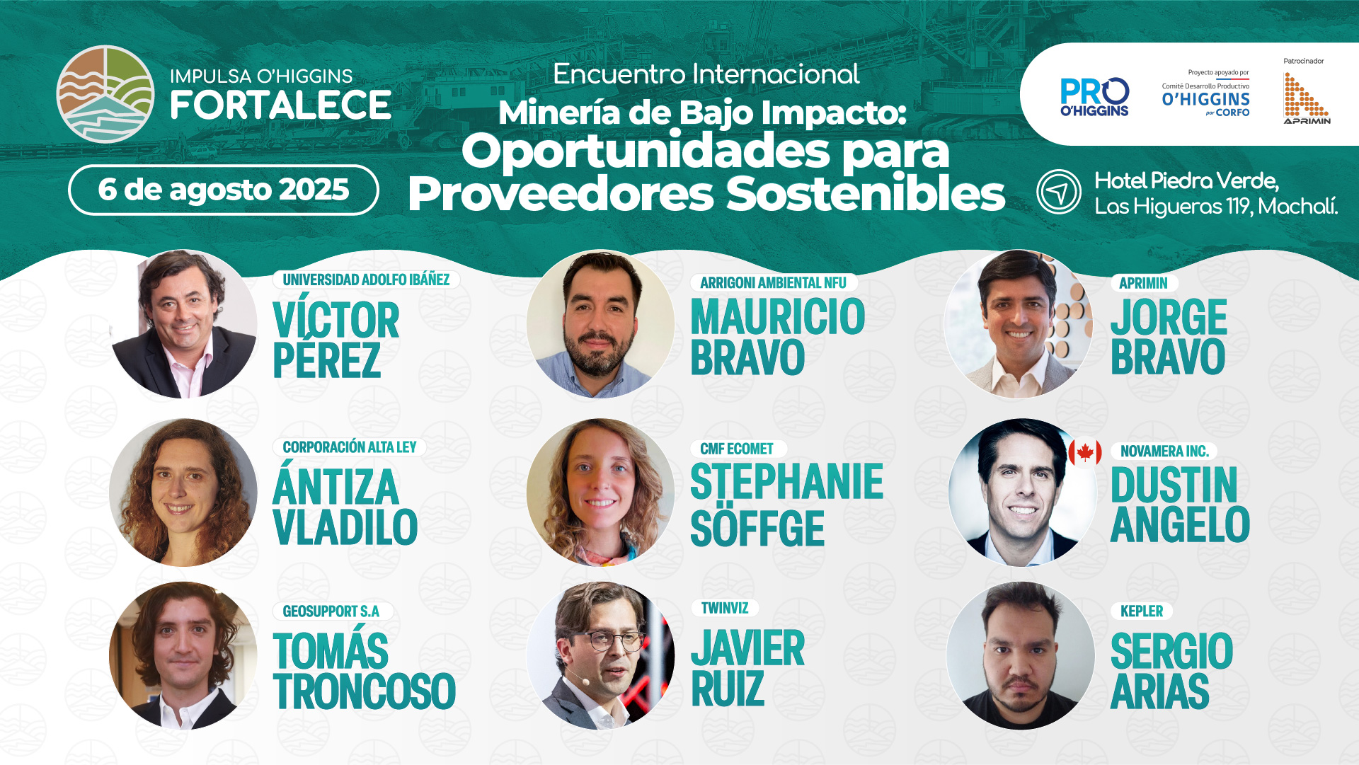 Encuentro Internacional Minería de Bajo Impacto reunirá a expertos, empresas y proveedores para impulsar oportunidades sostenibles