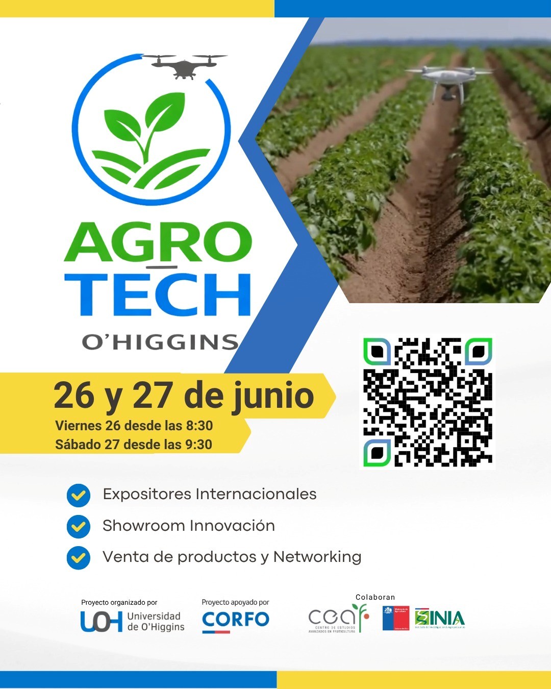 Agro-Tech O’Higgins 2026 reunirá a expertos en tecnología alimentaria para enfrentar los desafíos del cambio climático